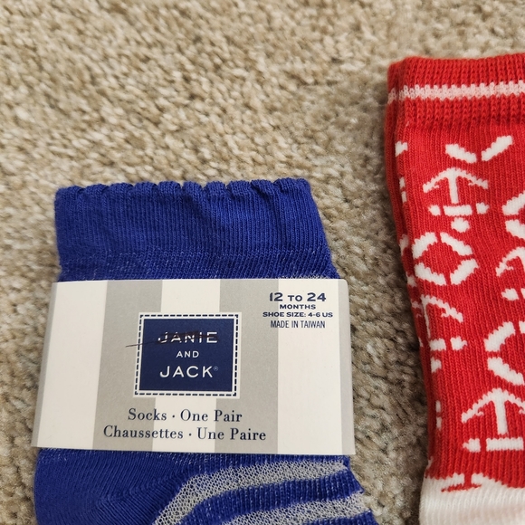 New with tags! Kids Janie and Jack Socks size 12 to 24 Months - Picture 2 of 5